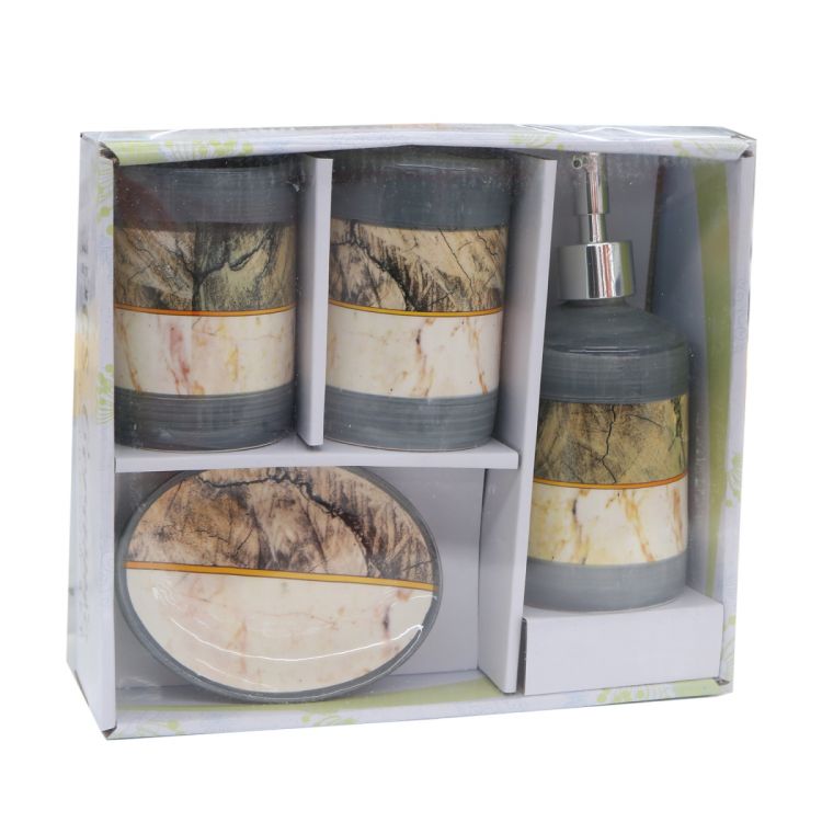 აბაზანის აქსესუარების ნაკრები 4ც. კერამიკის MH-7396 სურათი