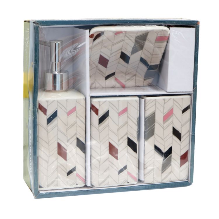 აბაზანის აქსესუარების ნაკრები 4ც. კერამიკის MH-7487 სურათი