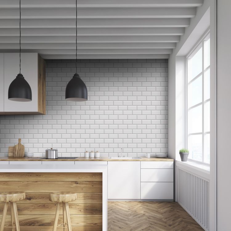 კედლის ფილა METRO WHITE 10X20 სურათი