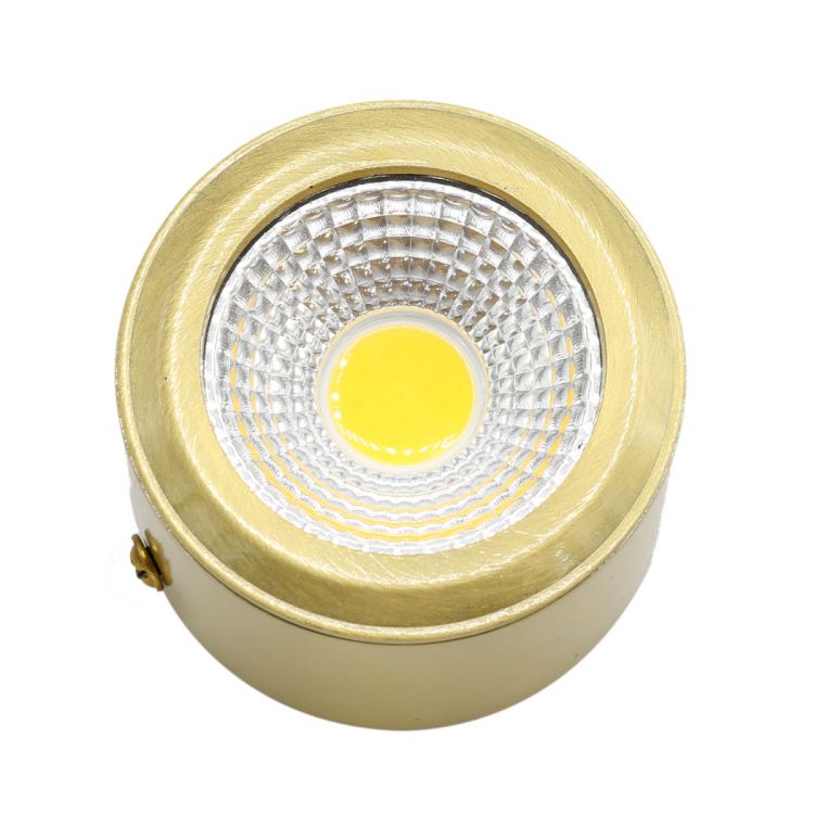 სანათი ოქროსფერი pr-68 7w 3000k gd სურათი