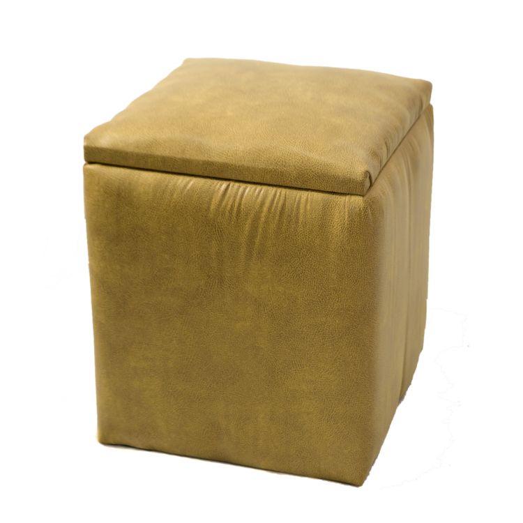 კარკასიანი პუფი სათავსოთი (ყვითელი) სურათი