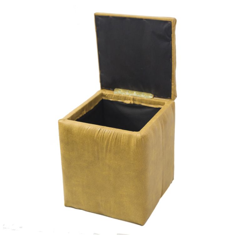 კარკასიანი პუფი სათავსოთი (ყვითელი) სურათი