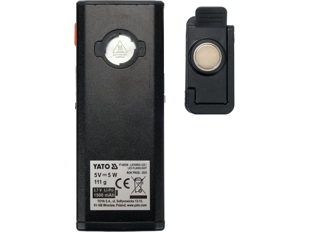 ფანარი YATO YT-08556 – 500LM, 3.7V, მძლავრი და კომპაქტური LED განათება  YATO ფანარი YT-08556 – მაღალი ხარისხის LED ფანარი 500 ლუმენის ნათებით, სურათი