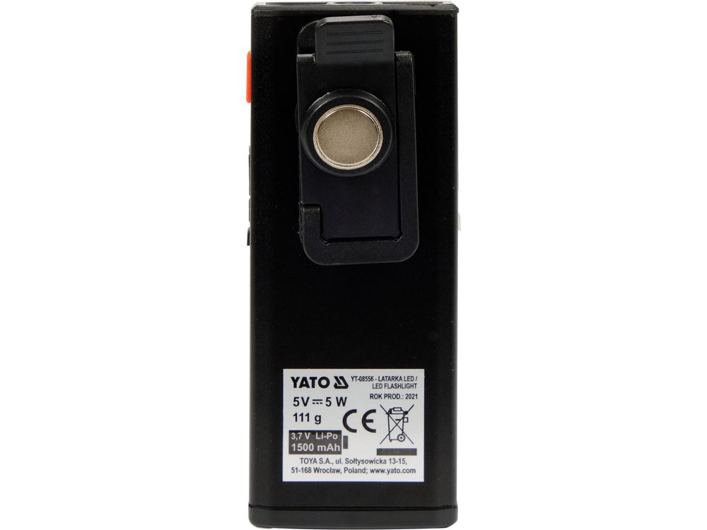 ფანარი YATO YT-08556 – 500LM, 3.7V, მძლავრი და კომპაქტური LED განათება  YATO ფანარი YT-08556 – მაღალი ხარისხის LED ფანარი 500 ლუმენის ნათებით, სურათი