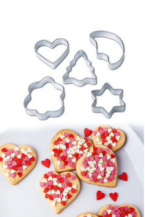 ორცხობილების ამოსაჭრელი ფორმები - 5-ცალიანი ნაკრები, უჟანგავი რკინის მასალა სურათი