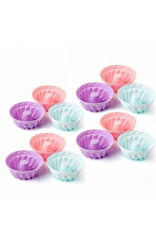 კექსის მინი ფორმები - სილიკონის 6-ცალიანი ნაკრები, მაღალი ტემპერატურის გამძლე სურათი