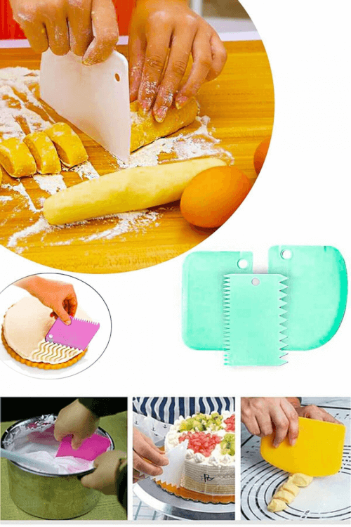 ცომის დეკორატიული საჭრელი კომპლექტი - 3 ფორმის საჭრელი, ცისფერი სურათი