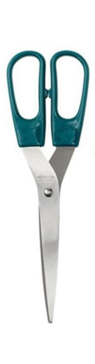 სამზარეულოს მაკრატელი - უჟანგავი ფოლადის პირებით და ერგონომიული ტარით, მწვანე სურათი