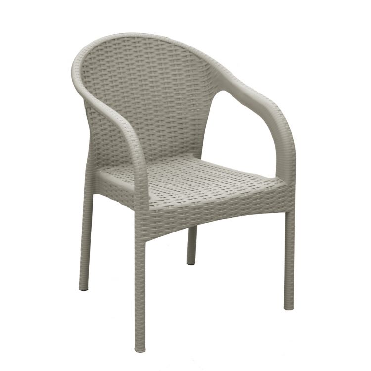 სავარძელი მოწნული ორნამენტით HOLIDAY ჰკ-725ც კაპუჩინოსფერი სურათი