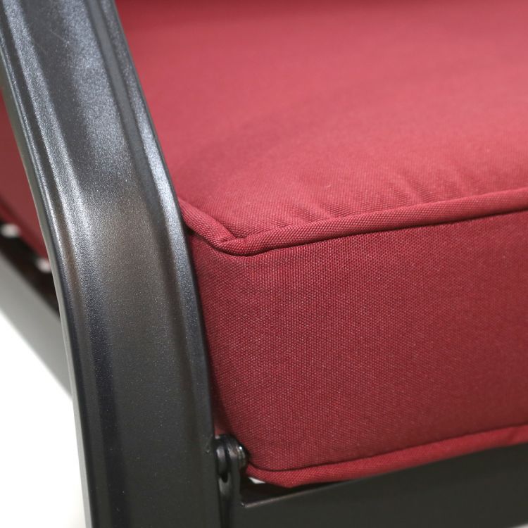 მაგიდა 2 სკამით MH-20700 შინდისფერი ბალიშებით სურათი