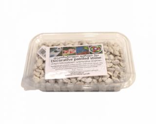 ქვა დეკორატიული შეღებილი თეთრი 1კგ