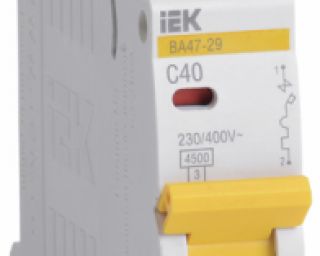 ავტომატური ამომრთველი. ВА47-29 1P 40A 4,5кА х-ка C IEK