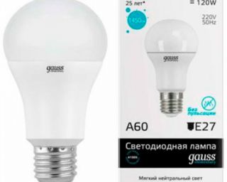 ლედ ნათურა Gauss A60 15W E27 6500K el - 23235