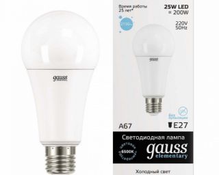 ლედ ნათურა Gauss A60 12W E27 4100K el - 23222