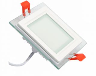 ლედ პანელი ოთხკუთხედი შუშის LEDEX LED Glass Down Light (Square) 6w 6500K
