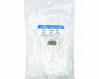 პლასტმასის ხამუთი 4.8*150 (100psc) თეთრი