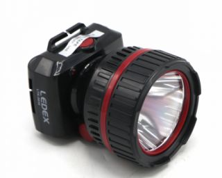ფანარი თავზე დასამაგრებელი LEDEX-22142 3W LED 6hrs