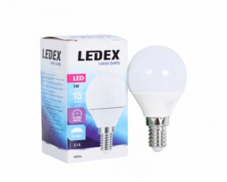 ნათურა ბურთი LEDEX LED26-4440 5W E14 6500K