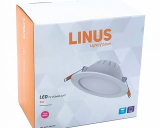 ლედ პანელი LINUS PC Downlight 6W 6500K