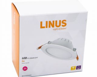 ლედ პანელი LINUS PC downlight 6W 3000K