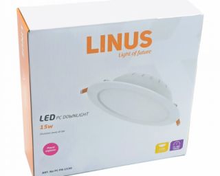 ლედ პანელი LINUS PC downlight 15W 3000K