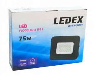 პროჟექტორი 75W 6500K IP65 Black LEDEX LED