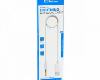 აუდიო კაბელი 3.5MM LIGHTNING AUX AUDIO CABLE A12