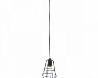 ჭერის სანათი შავი მეტალის ცხაური ზარის ფორმის MH-15690