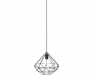 ჭერის სანათი შავი მეტალის რომბი დიდი MH-15658