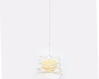 ჭერის სანათი მეტალის თეთრი დაწნული MH-15659