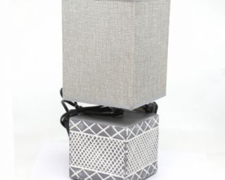 მაგიდის სანათი კერამიკა თეთრი ოთხკუთხედი MH-8950