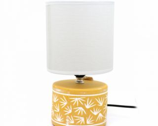 მაგიდის სანათი კერამიკა ყავისფერი მრგვალი MH-8947