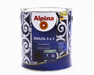 საღებავი ანტიკოროზიული AX BY AP DaR 3in1 RAL 8017 SM 2,5 LT სურათი
