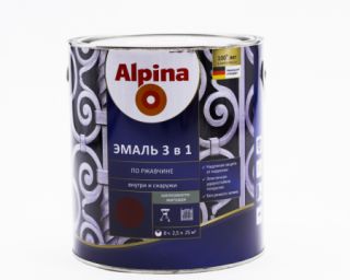 საღებავი ანტიკოროზიული AX BY AP DaR 3in1 RAL 3011 SM 2,5 LT