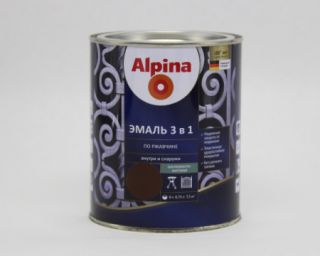 საღებავი ანტიკოროზიული AX BY AP DaR 3in1 RAL 8017 SM 0,75 LT