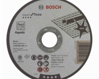 უჟანგავი ლითონის საჭრელი დისკი Bosch Inox 125x1x22.23მმ სურათი