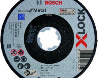 ლითონის საჭრელი დისკი Bosch X-LOCK 125x2.5x22.23მმ