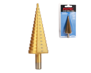 უნივერსალური საფეხუროვანი ბურღი — FIXTEC FASDB32 STEP DRILL BIT 4–32 მმ