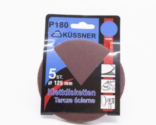 ზუმფარა სამაგრი ფხრიწით 125მმ P180, წითელი, (1050-381218)