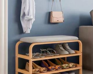 ფეხსაცმლის თარო 2 ჩამოსაჯდომით  69.5*30*45