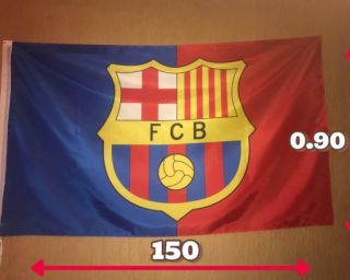 დროშა 4 ერთში ბარსელონას მოყვარულთათვის უვენირი