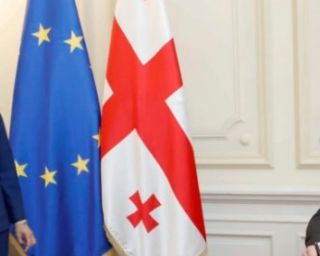 დროშა ბახილით საქართველო ევროკავშირი და მსოფლიოს ქვეყნები