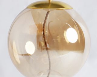 ჭერის სანათი SOLE 9966P/C ოქროსფერი/ქარვისფერი