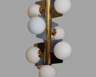 ჭერის სანათი SOLE 9079P/7 ოქროსფერი/თეთრი