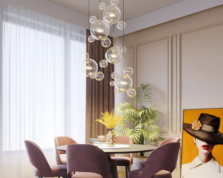 ჭერის სანათი SOLE 9214P/3R გამჭვირვალე მინა