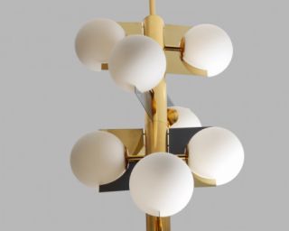 ჭერის სანათი SOLE 9079P/15 ოქროსფერი/თეთრი