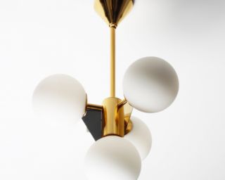 ჭერის სანათი SOLE 9079P/4 ოქროსფერი/თეთრი