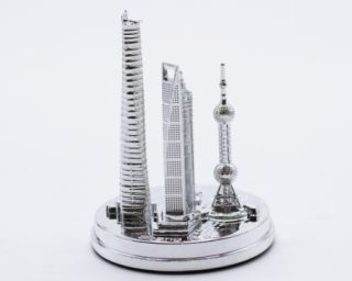 ხელნაკეთი სუვენირი რკინის შანხაის შენობაპატარა ფერადი