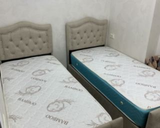 ერთადგილიანი საწოლები სათავსოთი და მატრასით