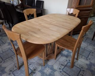 Bofigo-ს გერმანული ხარისხი – გასაშლელი მაგიდა + 4 სკამი